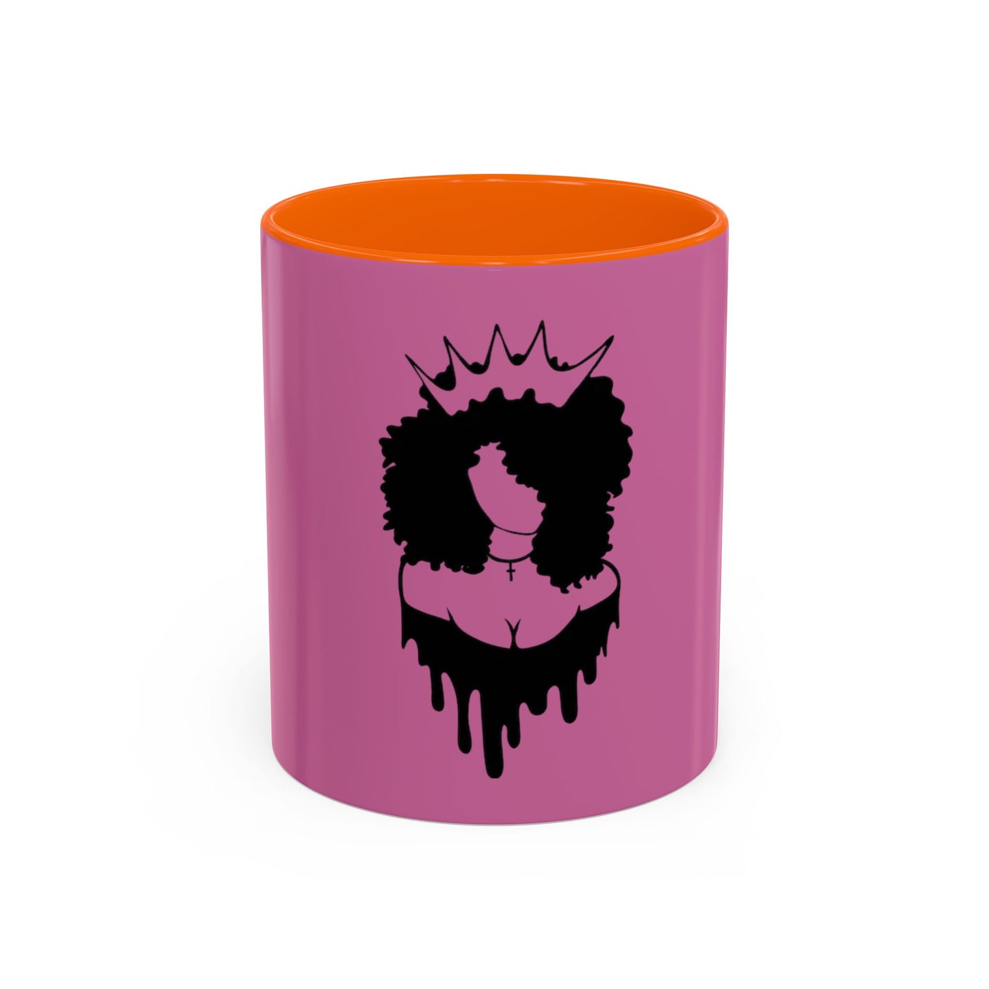 Queen Crown Afro Silhouette Coffee Mug - 11oz & 15oz | Stylish Black Woman Drinkware