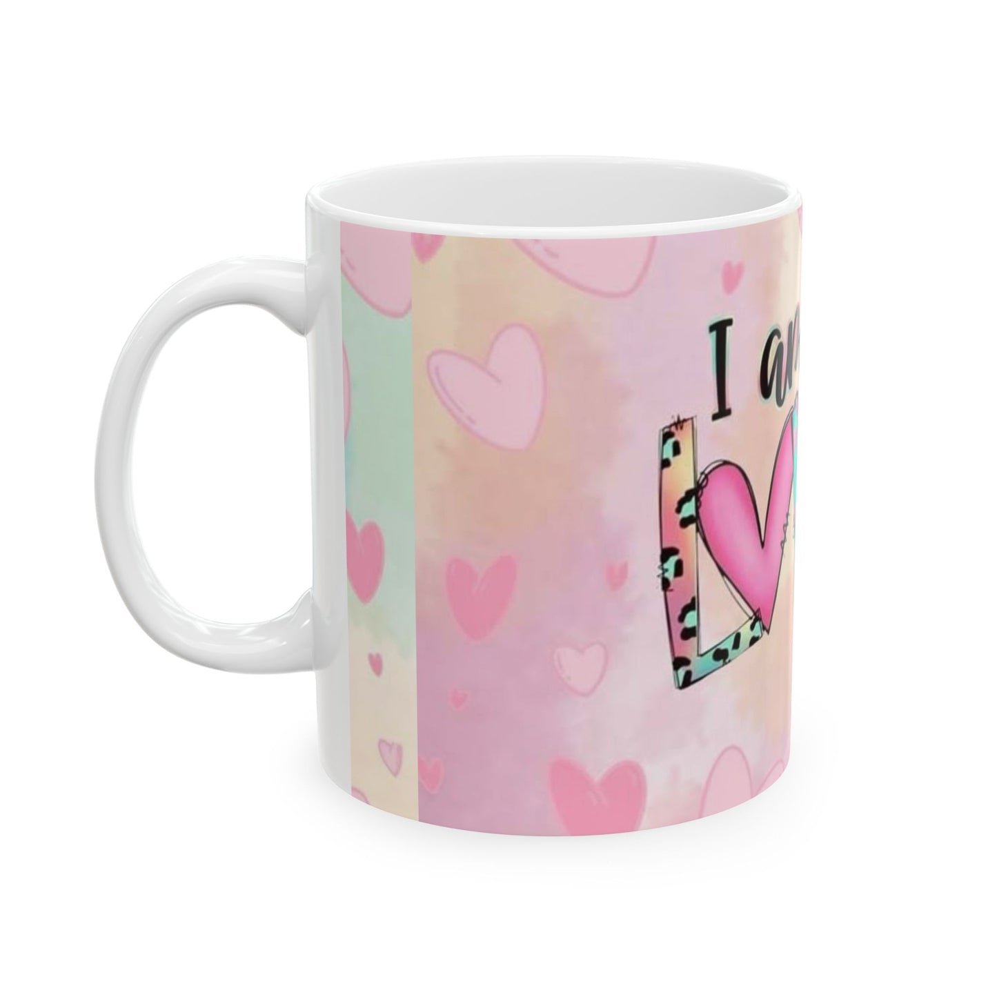 I Am Loved Ceramic Mug - Inspirational Heart Design, Perfect Gift for Friends & Family