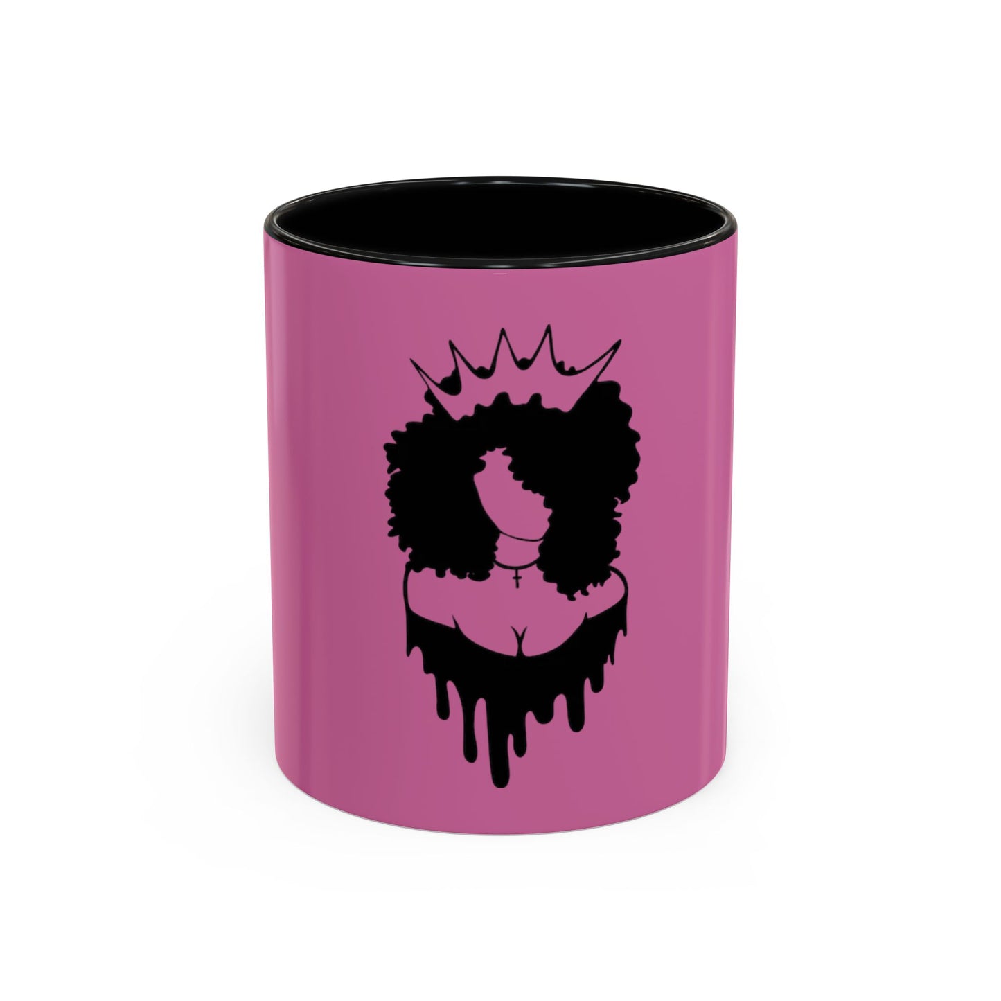 Queen Crown Afro Silhouette Coffee Mug - 11oz & 15oz | Stylish Black Woman Drinkware