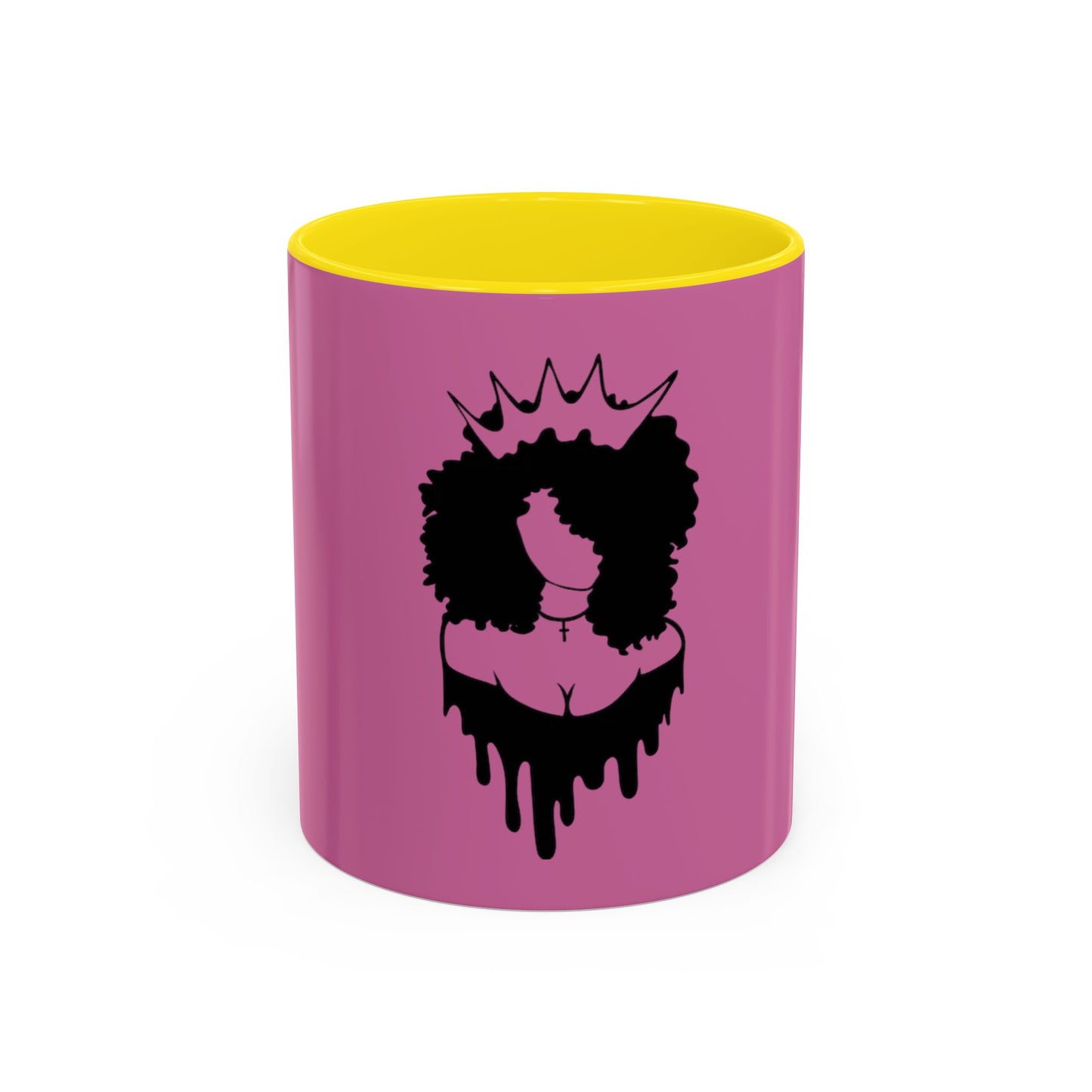 Queen Crown Afro Silhouette Coffee Mug - 11oz & 15oz | Stylish Black Woman Drinkware