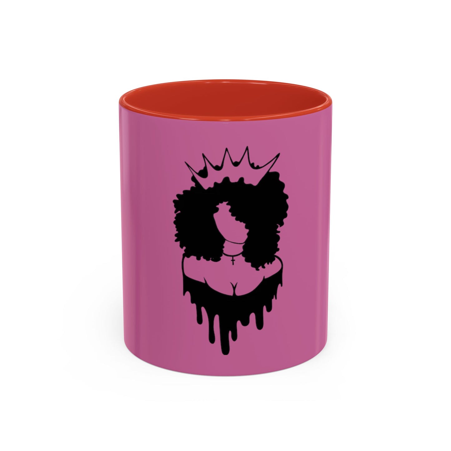 Queen Crown Afro Silhouette Coffee Mug - 11oz & 15oz | Stylish Black Woman Drinkware