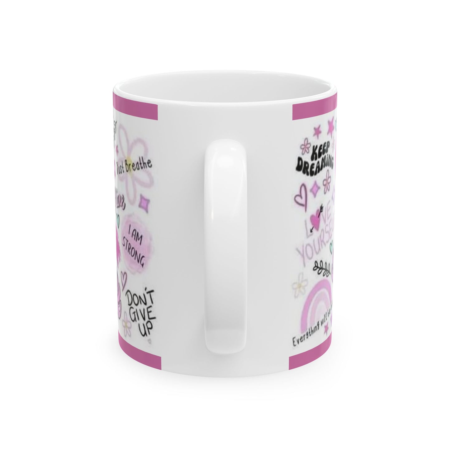 Cup of Positivity Ceramic Mug - Inspiring Quotes & Good Vibes